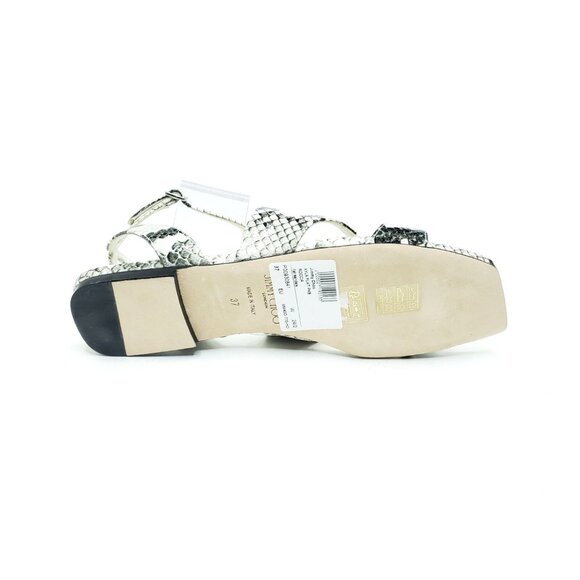 Jimmy Choo Ayla Flat Sandals Snakeskin Print Open Toe Strappy EUR 37/US 7 - Picture 5 of 13